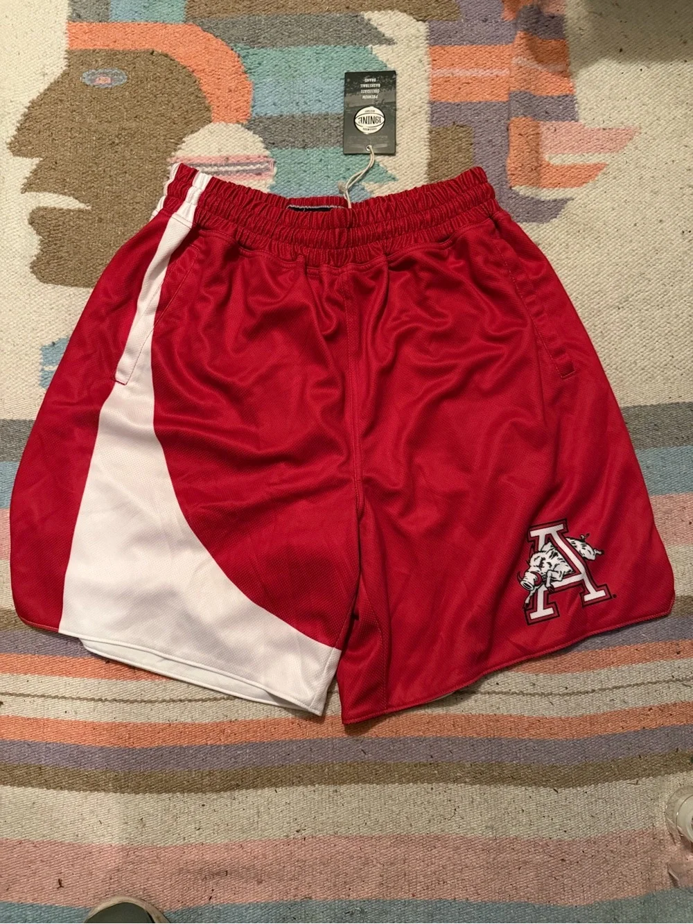 Retro Arkansas Razorbacks 1993-1994 Game Basketball Shorts Size Large